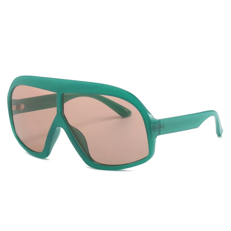 New Oversized One Piece Goggle Sunglasses Women Fashion Brand Big Shield Sun Glasses Men Trendy Luxury Outdoor UV Shades Eyewear