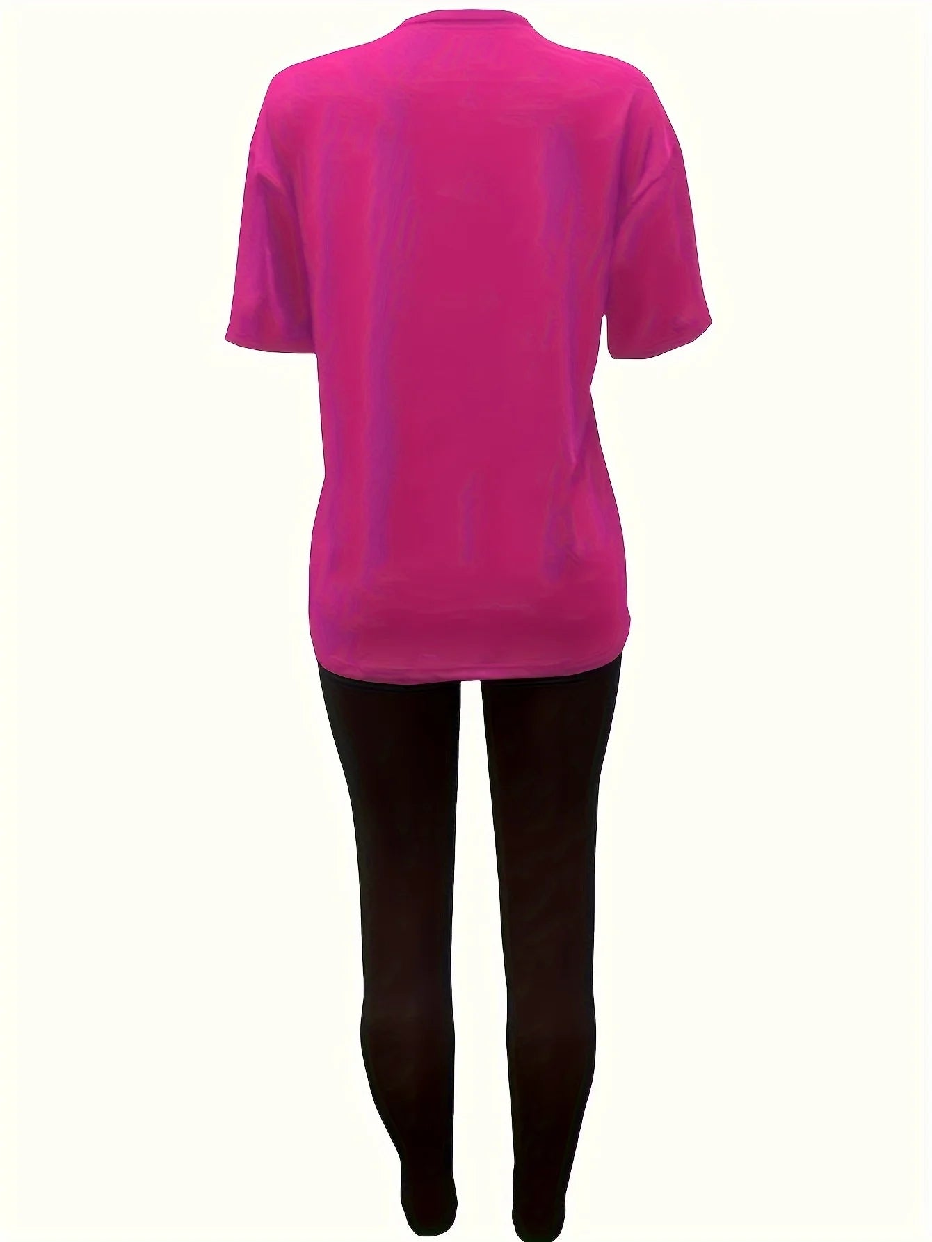 Check out this awesome women’s sports outfit set! It’s got a long-sleeve t-shirt with an abstract figure print, medium-stretch comfy pants, and it’s perfect for any fitness activity.