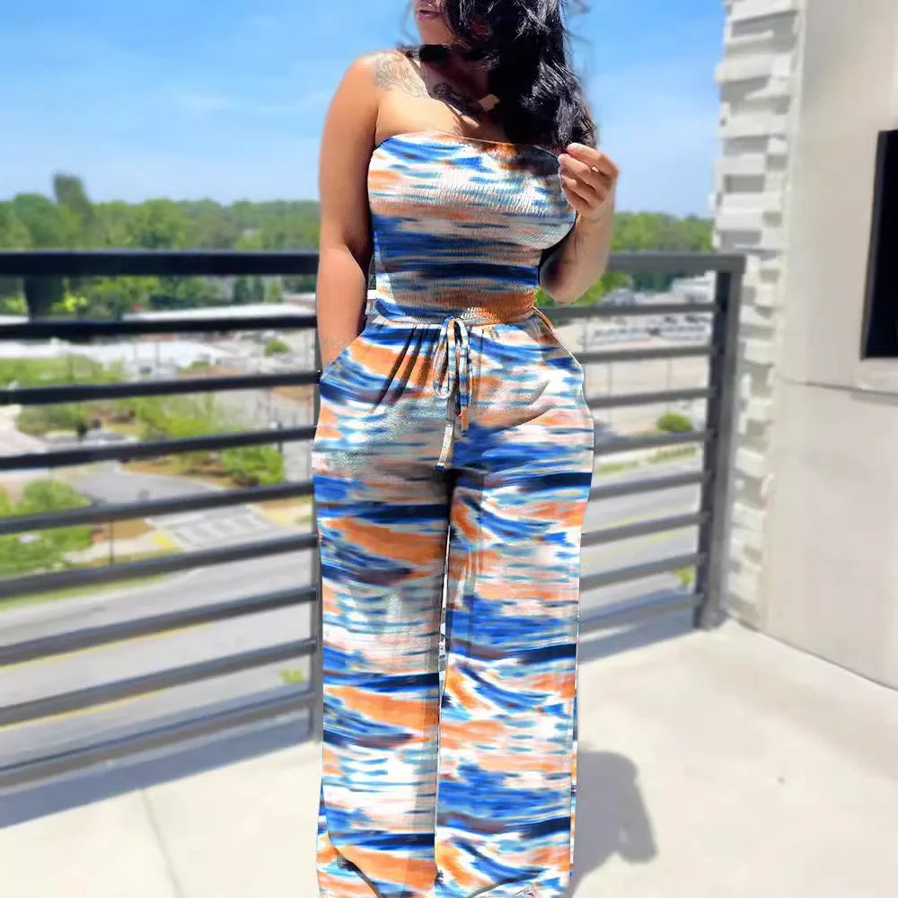 2025 Elegant Fashion Polka Dot Printing Jumpsuits Women Spring Summer,New Streetwear Casual Clothes Off Shoulder Overall Female