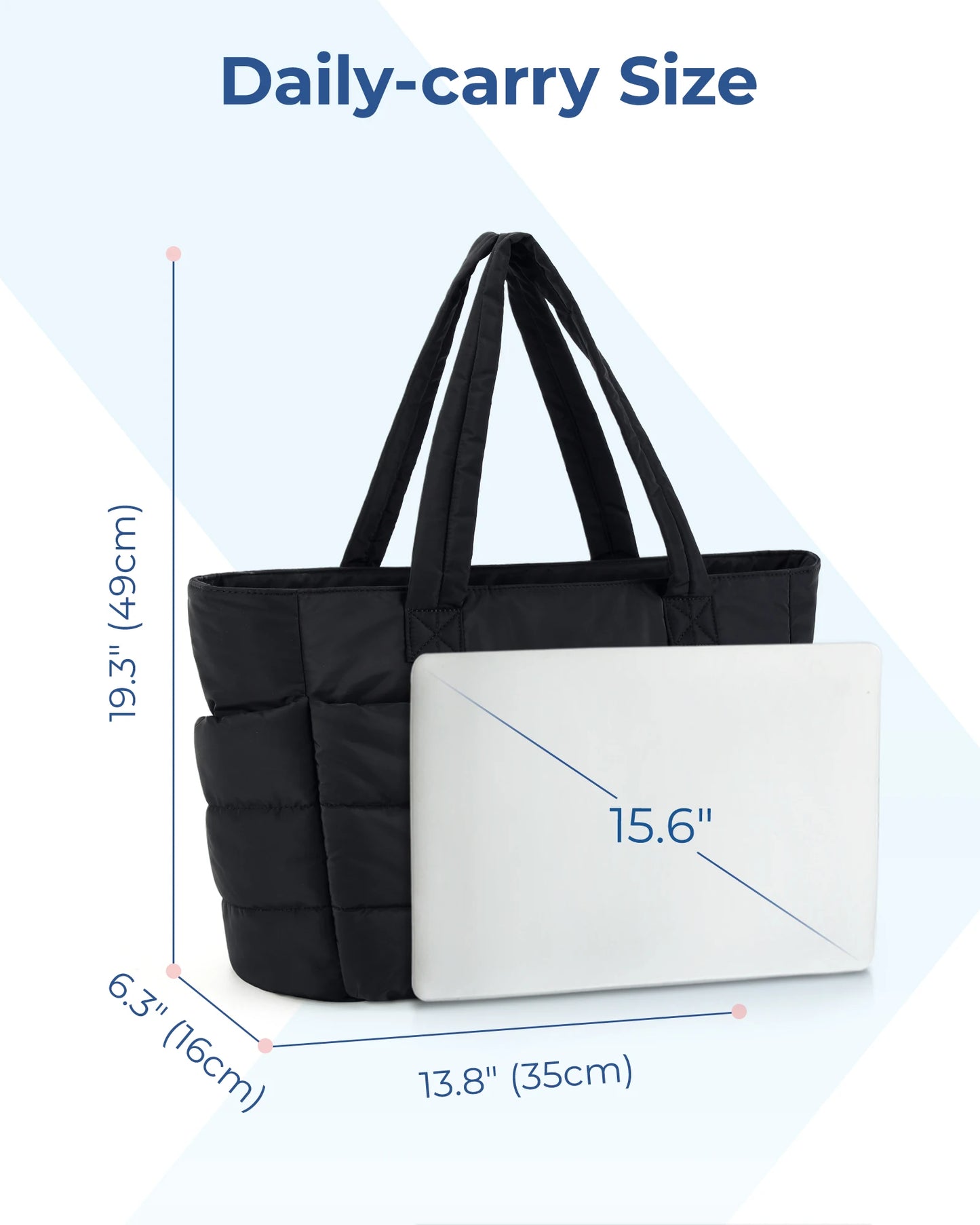 BAGSMART Tote Bag Puffy Padded Women's Bags Leisure Commuting Handbag Large Capacity Mommy Go Out Storage Organizer