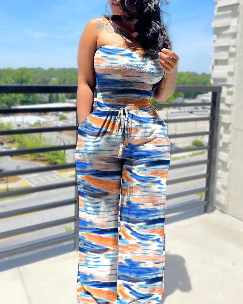 2025 Elegant Fashion Polka Dot Printing Jumpsuits Women Spring Summer,New Streetwear Casual Clothes Off Shoulder Overall Female