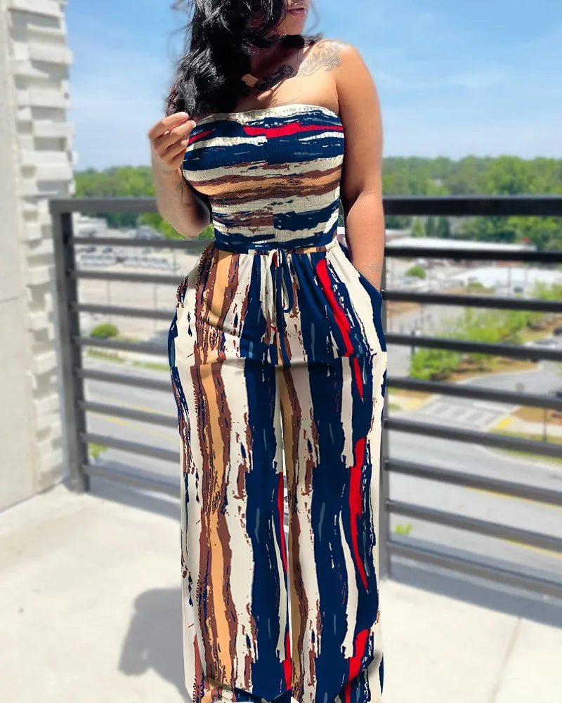2025 Elegant Fashion Polka Dot Printing Jumpsuits Women Spring Summer,New Streetwear Casual Clothes Off Shoulder Overall Female