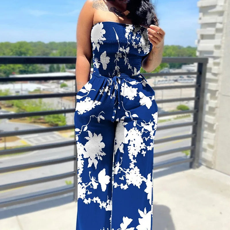 2025 Elegant Fashion Polka Dot Printing Jumpsuits Women Spring Summer,New Streetwear Casual Clothes Off Shoulder Overall Female