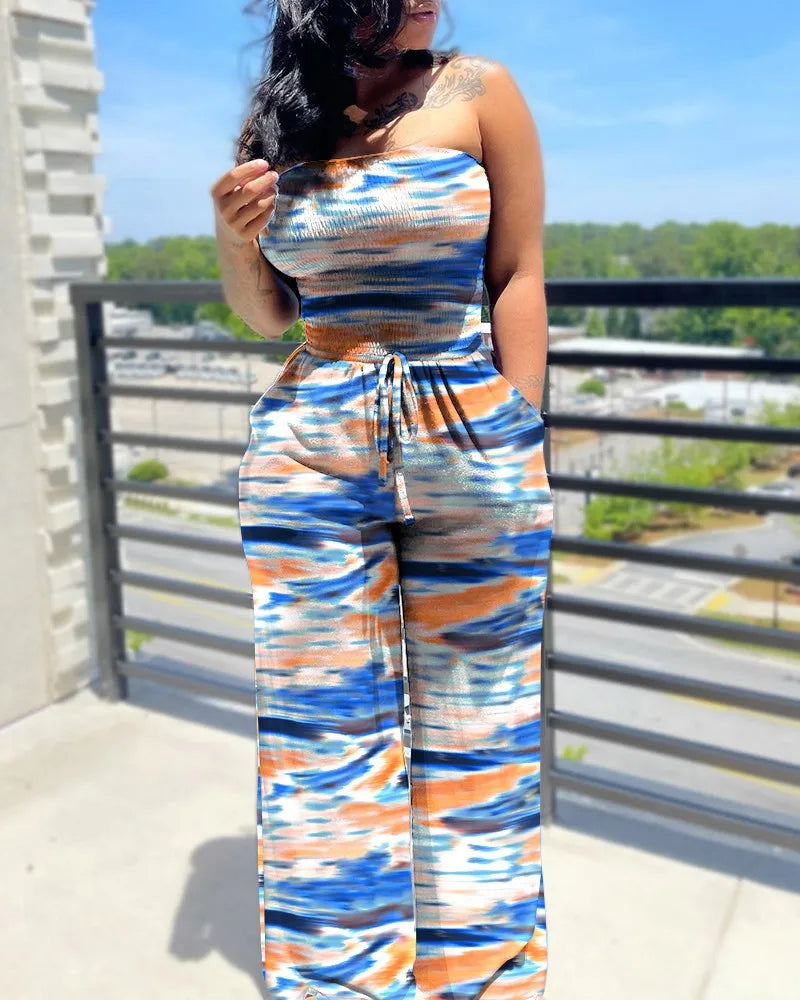 2025 Elegant Fashion Polka Dot Printing Jumpsuits Women Spring Summer,New Streetwear Casual Clothes Off Shoulder Overall Female