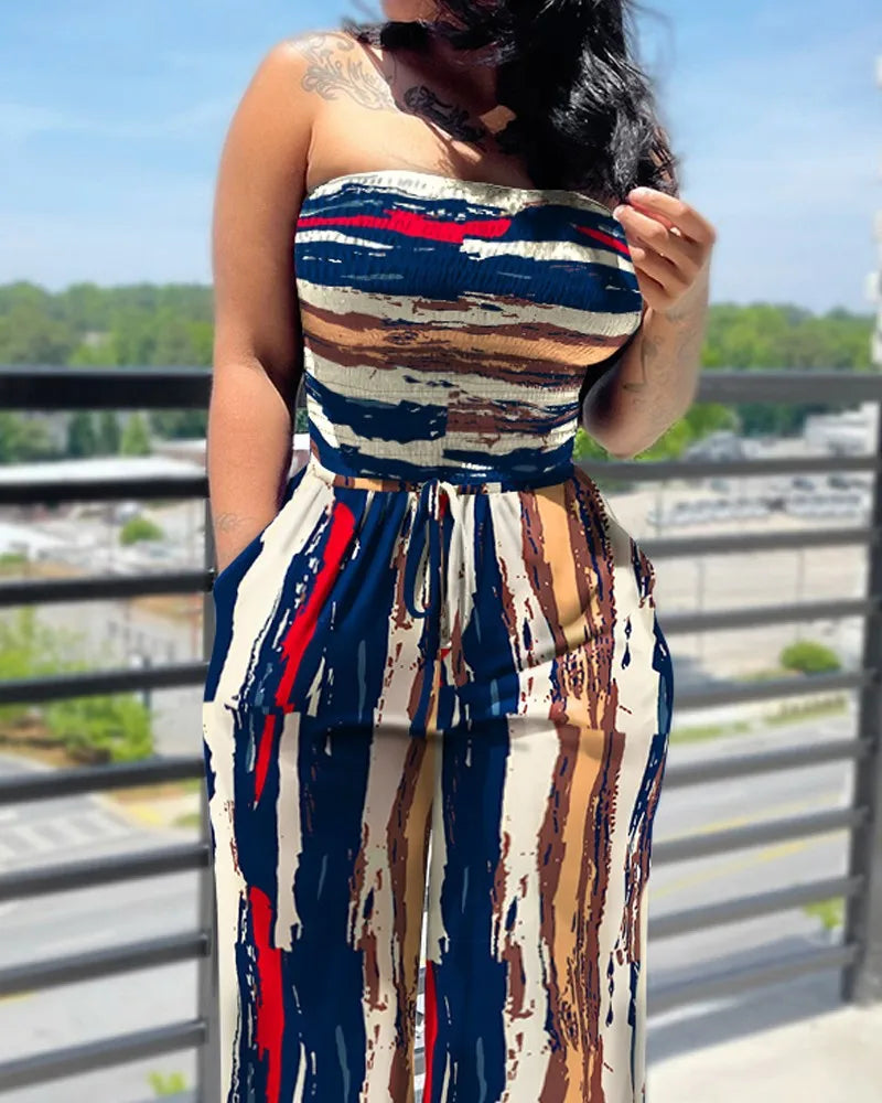 2025 Elegant Fashion Polka Dot Printing Jumpsuits Women Spring Summer,New Streetwear Casual Clothes Off Shoulder Overall Female