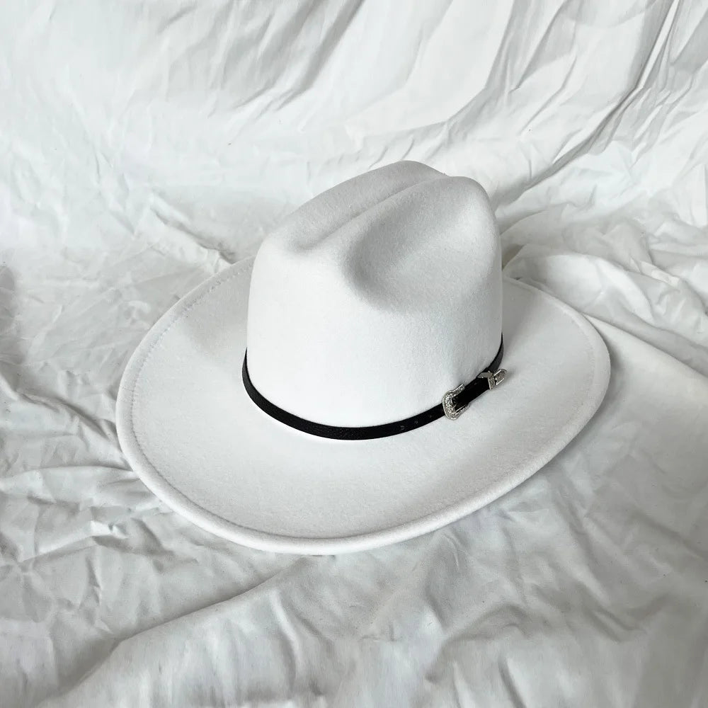 Vintage Western Cowboy Hat - Unisex Leather Wide-Brim Design for Men, Gentlemen, Ladies, Jazz Enthusiasts, Cowgirls, Church Wear, and Sombrero-Inspired Style