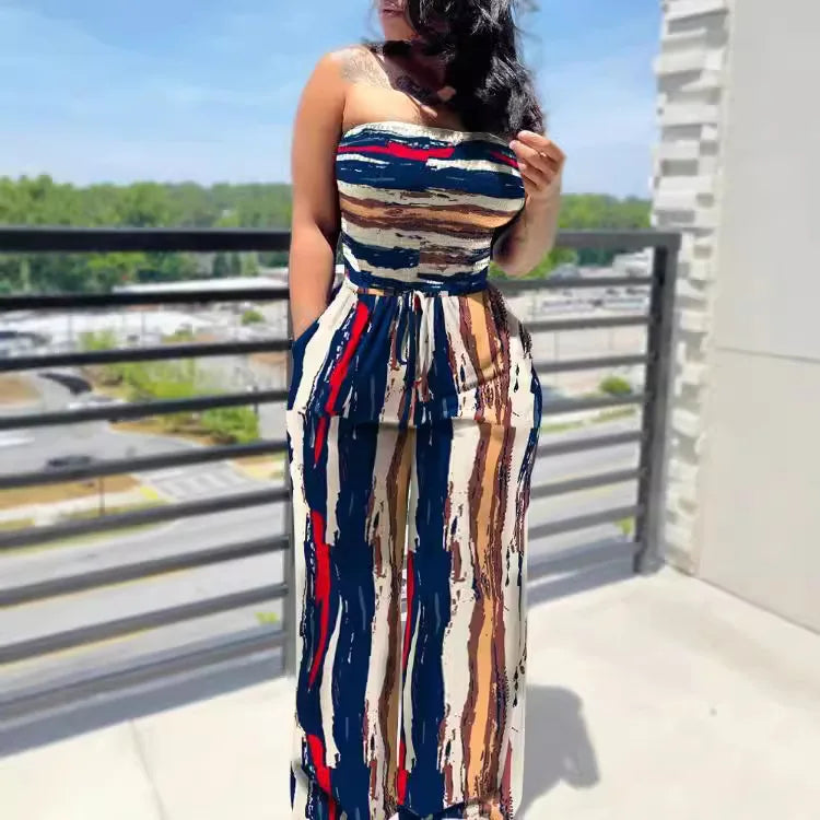 2025 Elegant Fashion Polka Dot Printing Jumpsuits Women Spring Summer,New Streetwear Casual Clothes Off Shoulder Overall Female