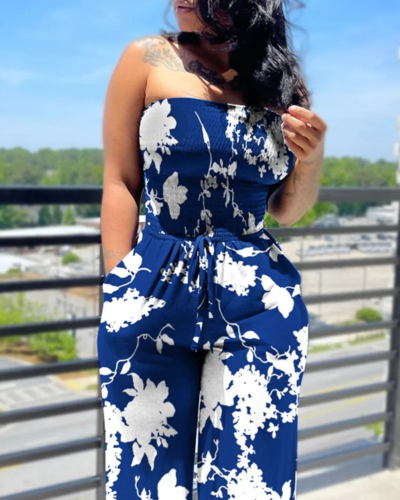 2025 Elegant Fashion Polka Dot Printing Jumpsuits Women Spring Summer,New Streetwear Casual Clothes Off Shoulder Overall Female