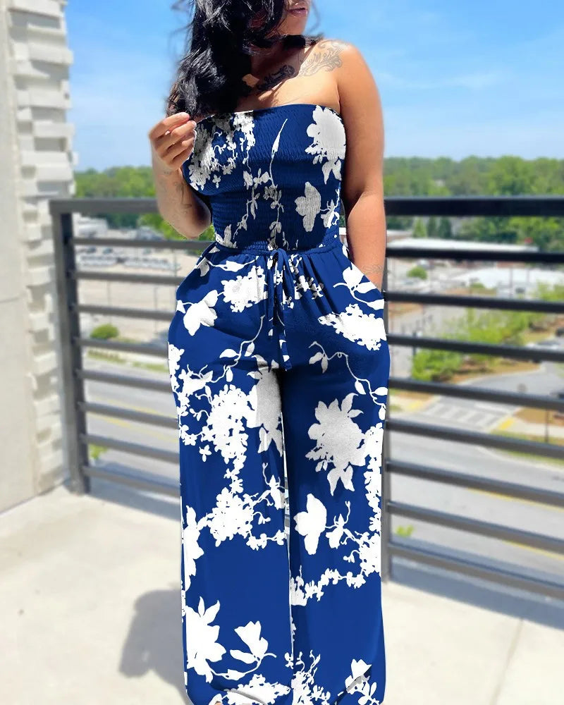 2025 Elegant Fashion Polka Dot Printing Jumpsuits Women Spring Summer,New Streetwear Casual Clothes Off Shoulder Overall Female