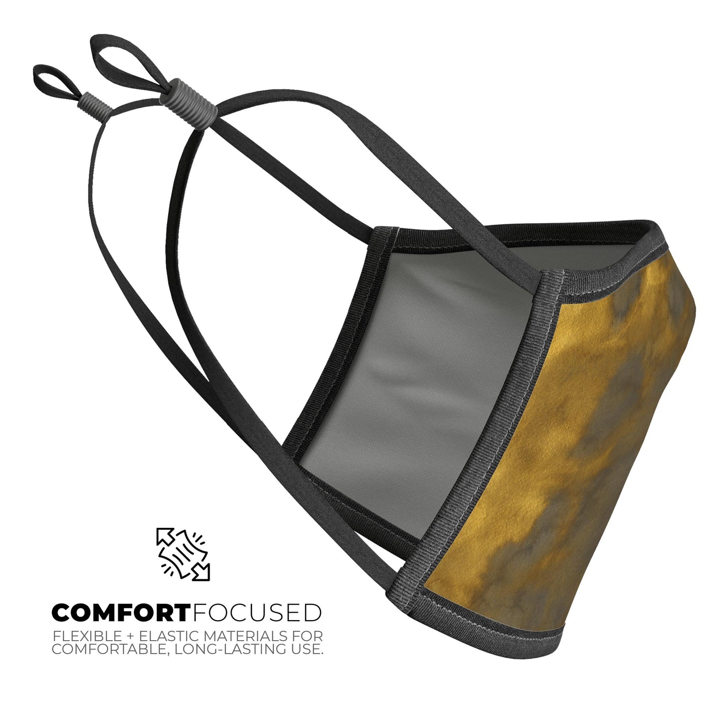 Stained Golden Watercolor - Made in USA Mouth Cover Unisex Anti-Dust