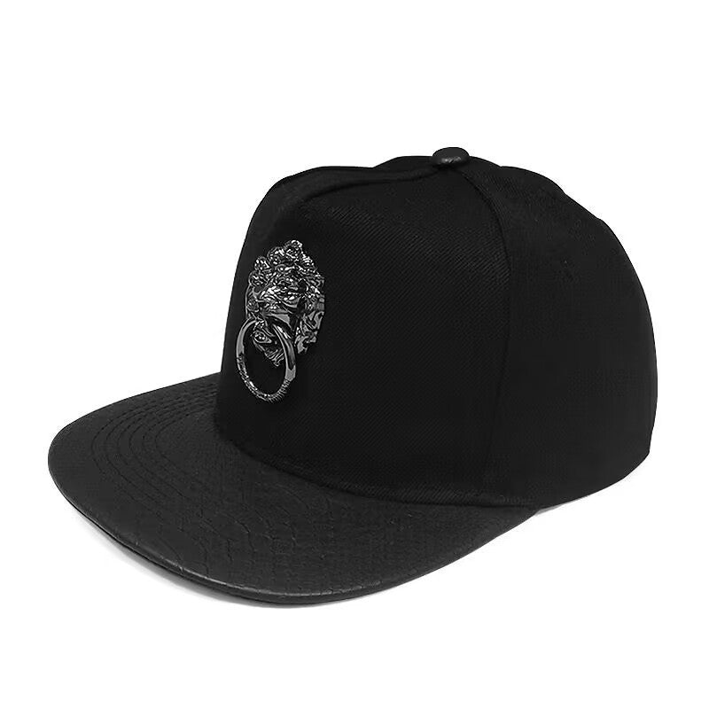 Men's PU Leather Hip-hop Baseball Cap — cap, alternate view