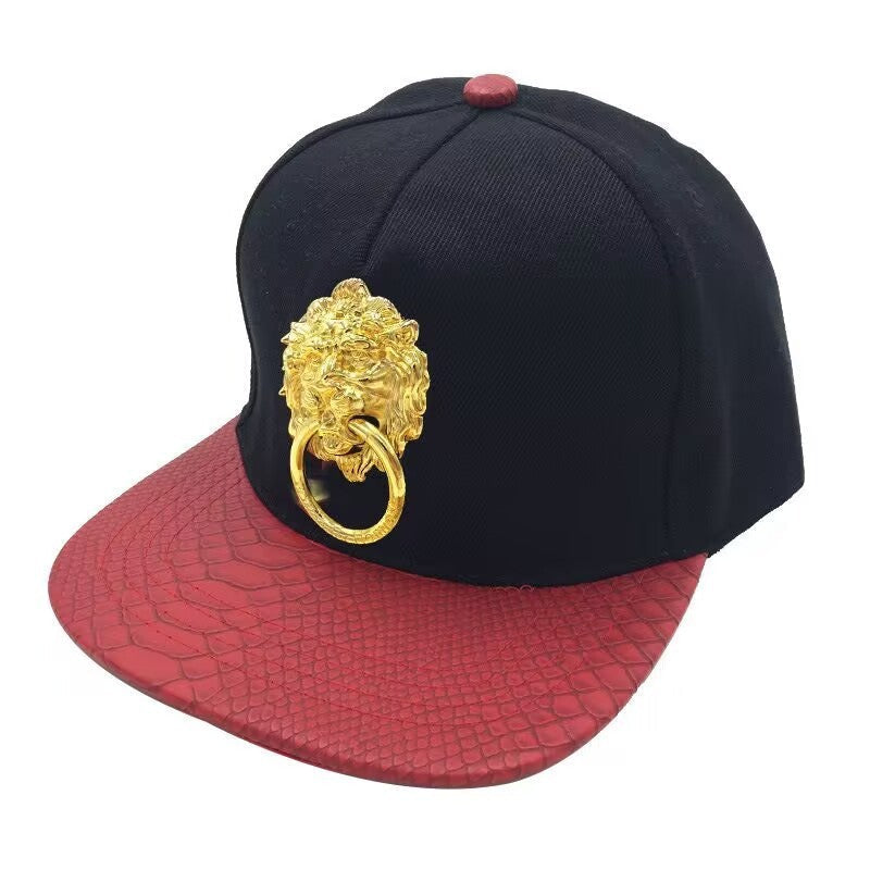 Men's PU Leather Hip-hop Baseball Cap — cap, alternate view