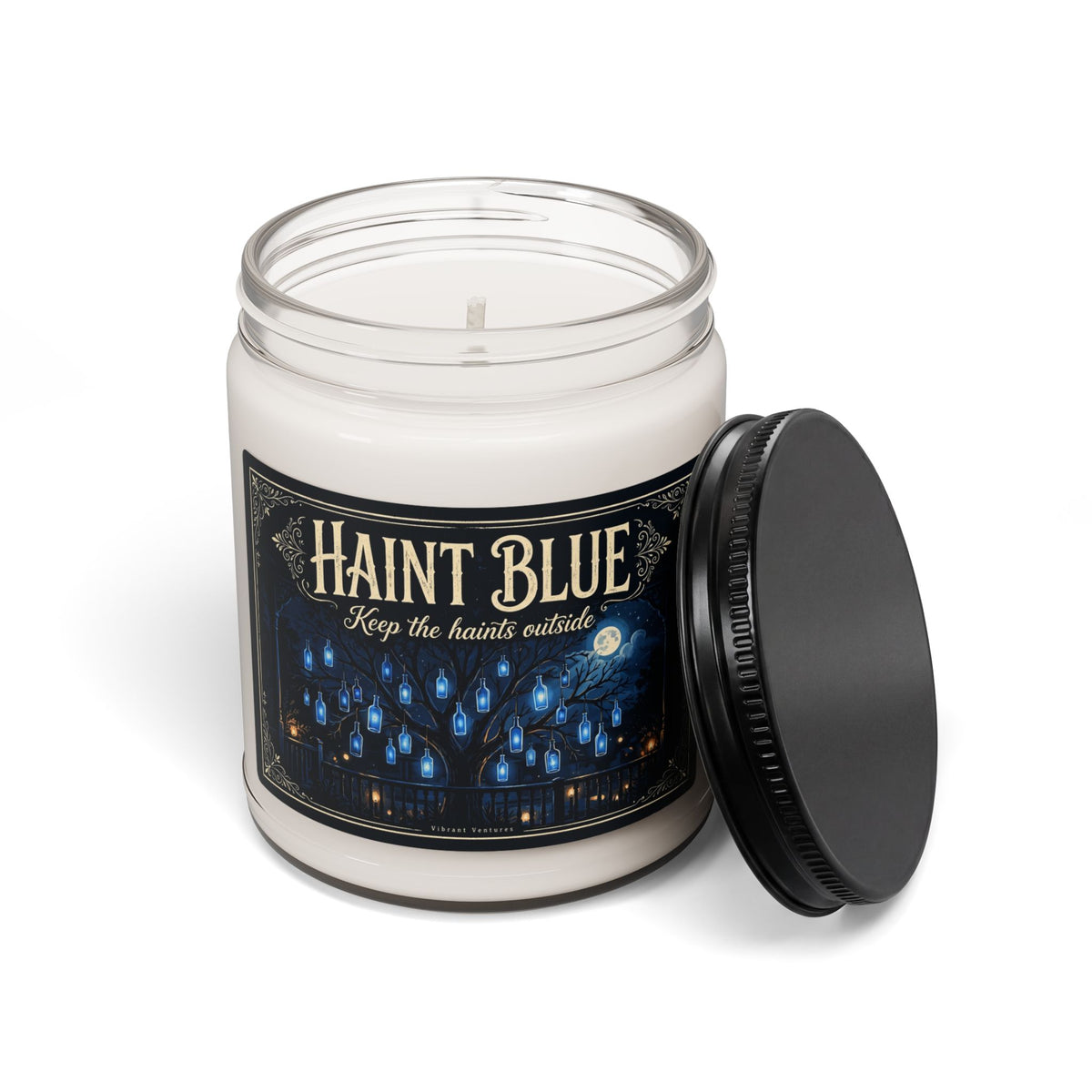Haint Blue 9oz Soy Candle — White Sage and Lavender