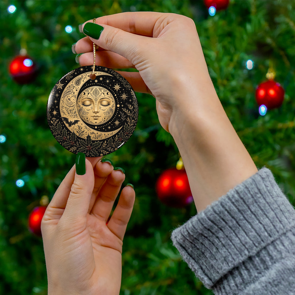 Gothmas Celestial Moon Ornament — Gold Engraving