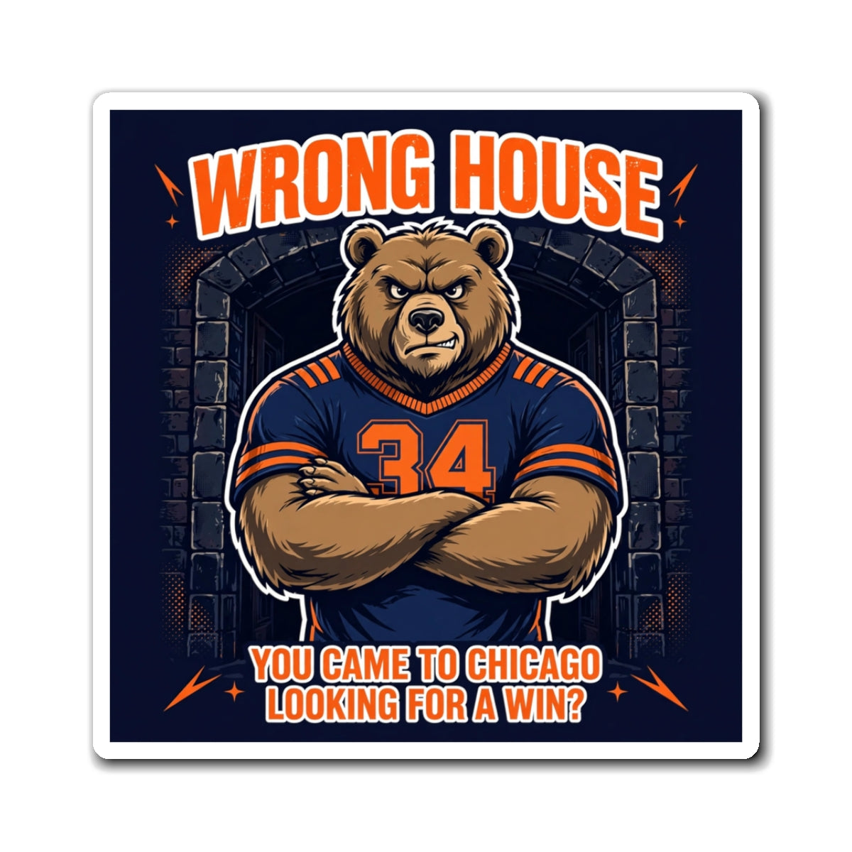 Wrong House — Chicago Football Magnet