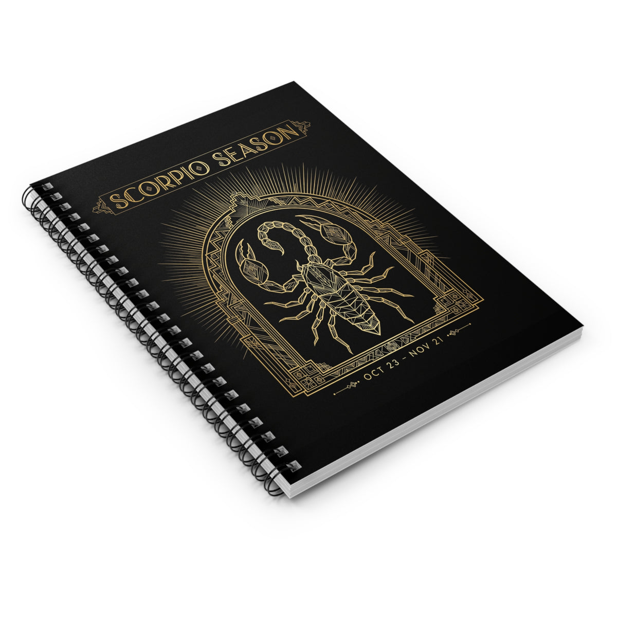 Scorpio Season — Art Deco Gold Notebook