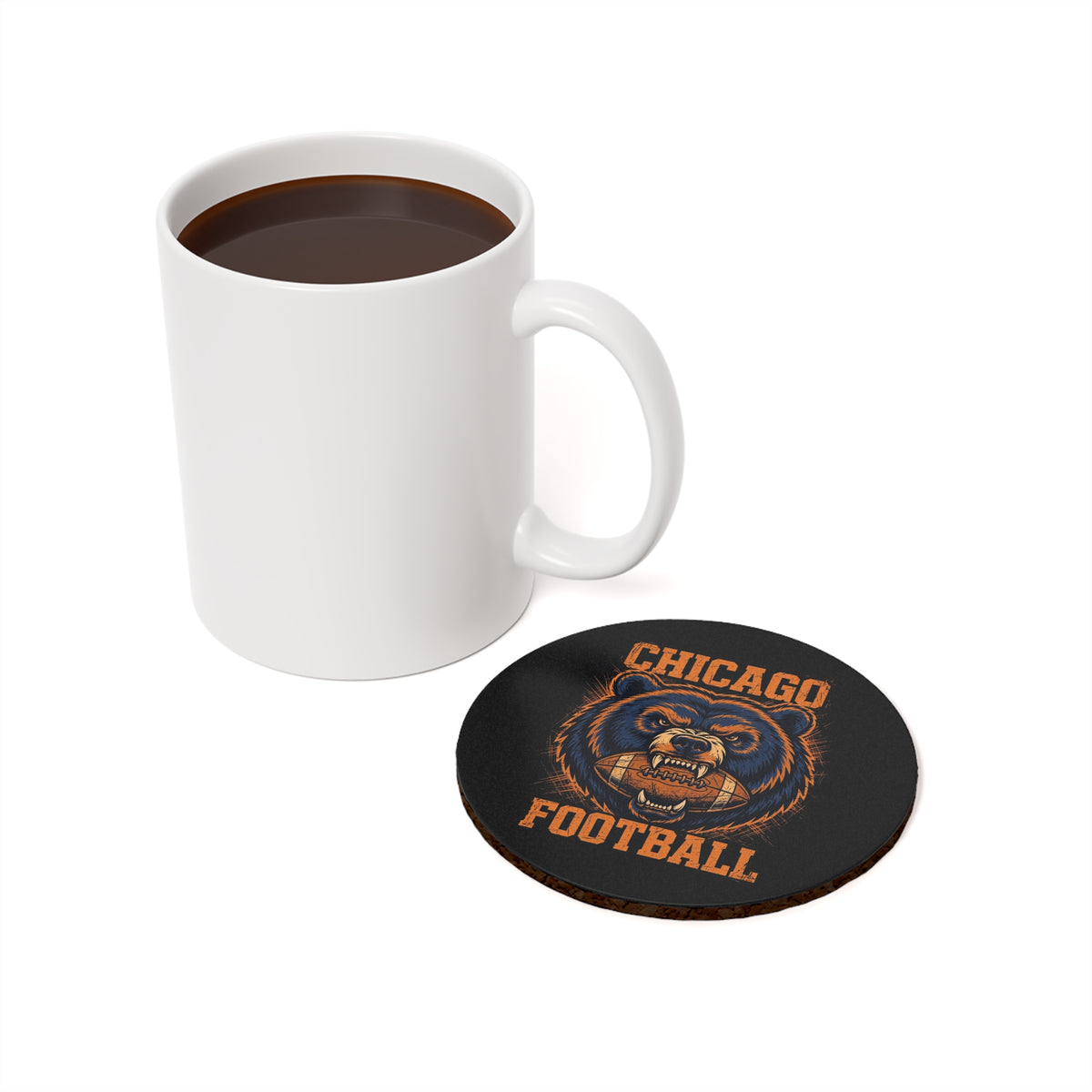 Chicago Football — Bear & Ball Coaster