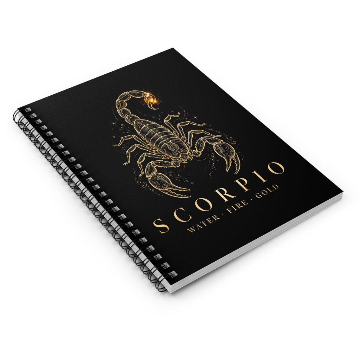 Scorpio Topaz Luxe — Gold Scorpion Notebook