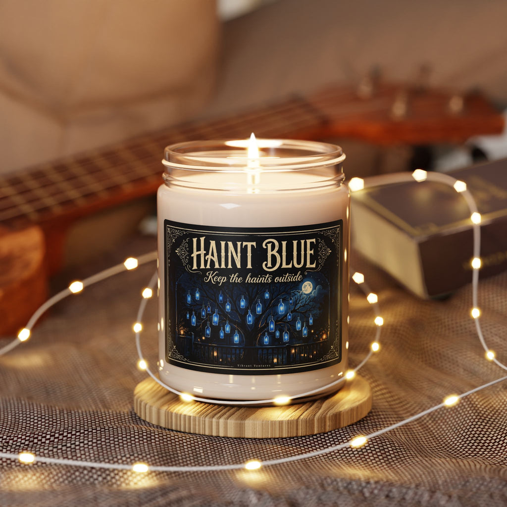 Haint Blue 9oz Soy Candle — White Sage and Lavender
