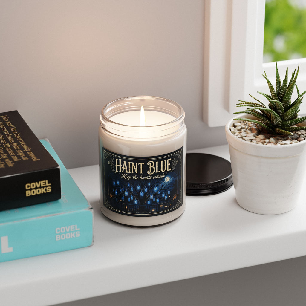 Haint Blue 9oz Soy Candle — White Sage and Lavender