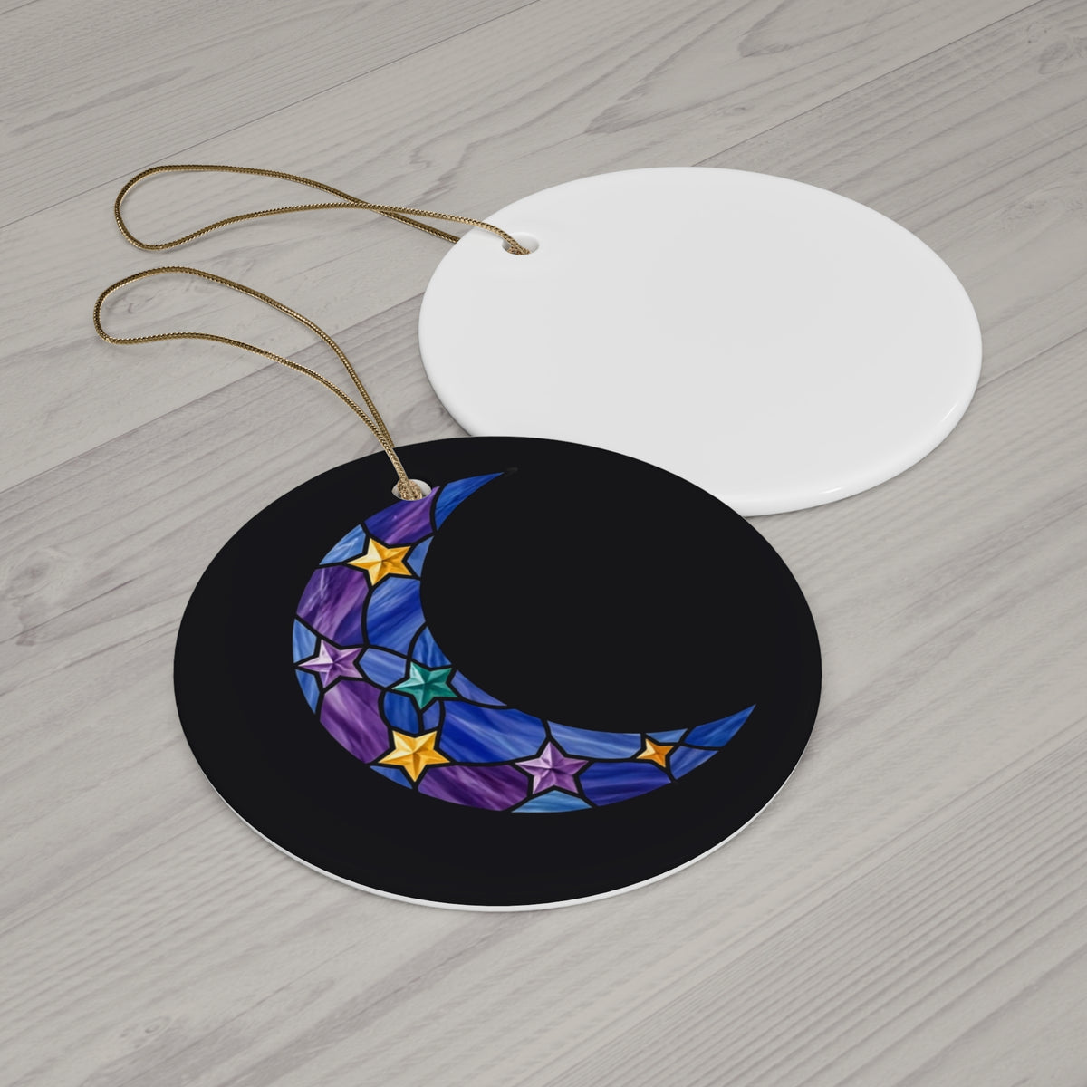Gothmas Celestial Moon Ornament — Stained Glass