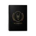 Scorpio Luxe Crest — Gold Line Zodiac Notebook