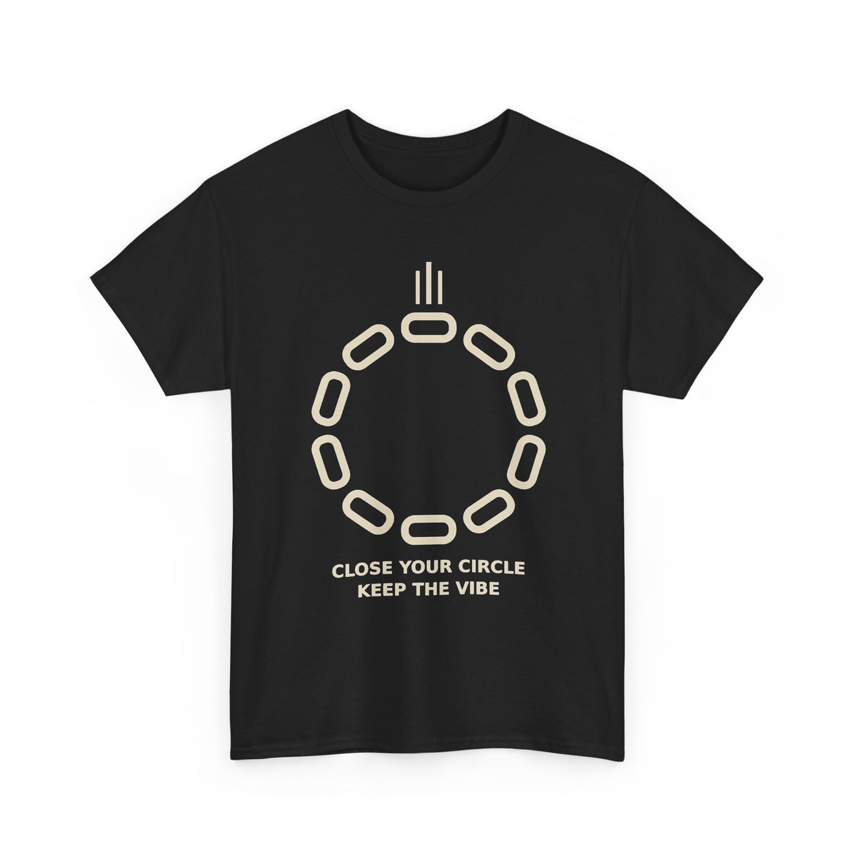 Close Your Circle Tee — graphic t-shirt, front view