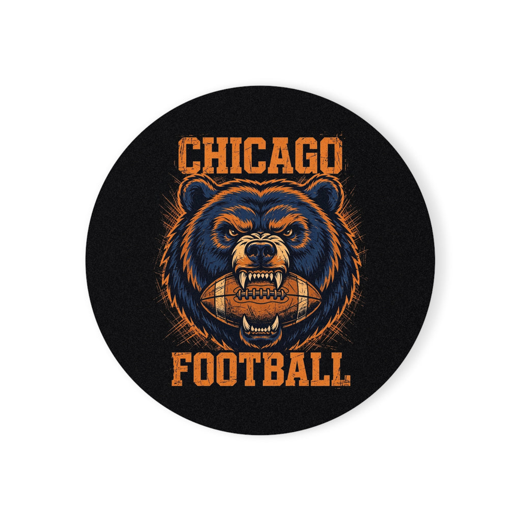 Chicago Football — Bear & Ball Coaster