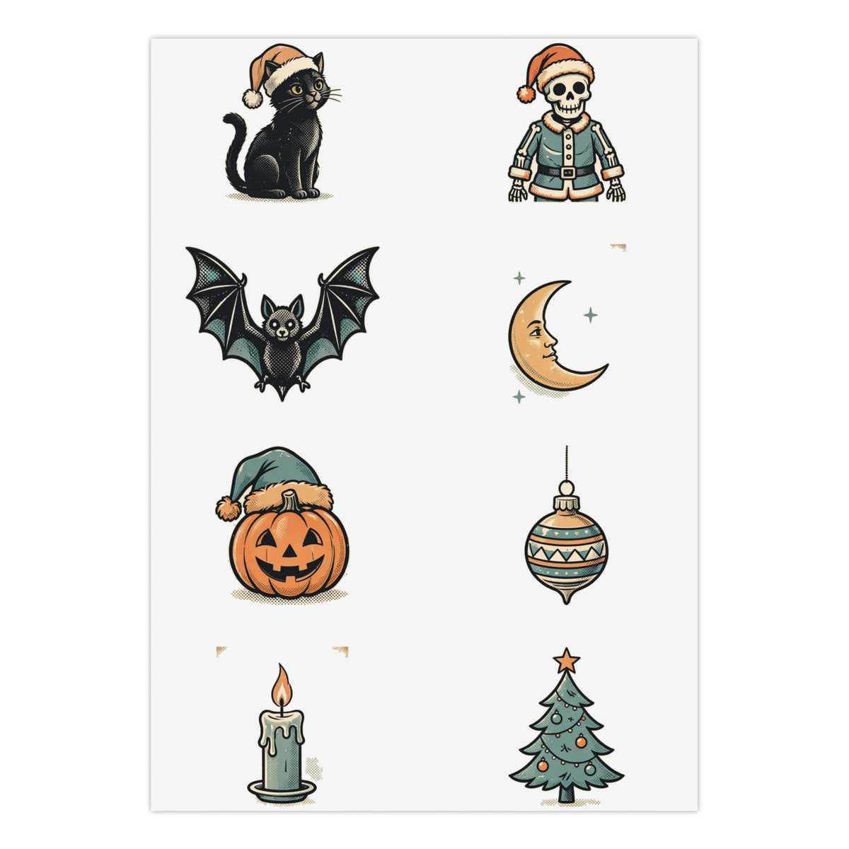Gothmas Sticker Sheet — Vintage Postcard