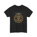Libra Chain Circle Front Tee — Gold Zodiac Shirt