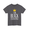I Am Black Excellence T-Shirt — Empowerment Tee with Crown Graphic