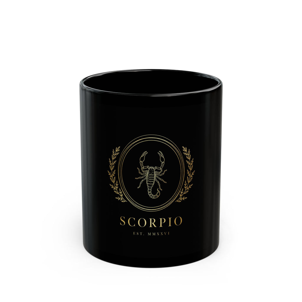 Scorpio Luxe Crest — Gold Line Zodiac Mug
