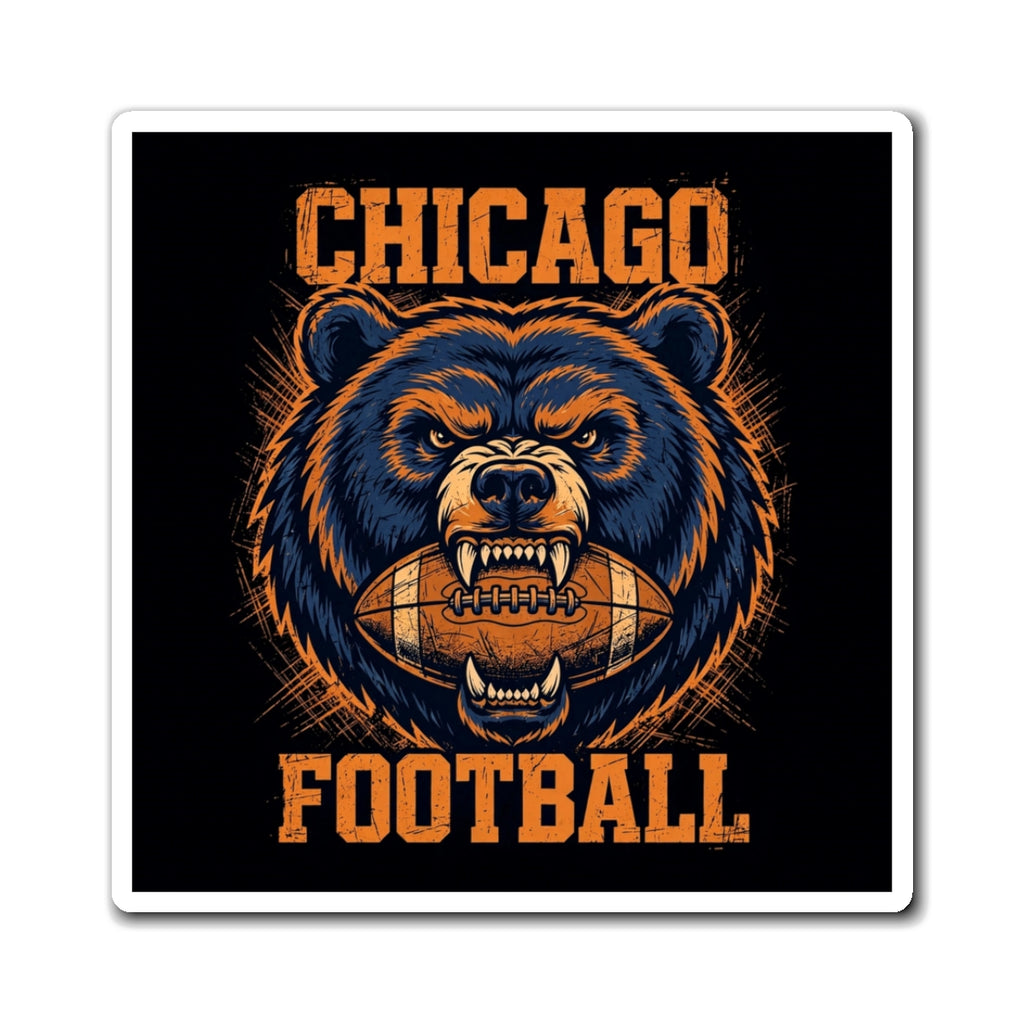 Chicago Football — Bear & Ball Magnet