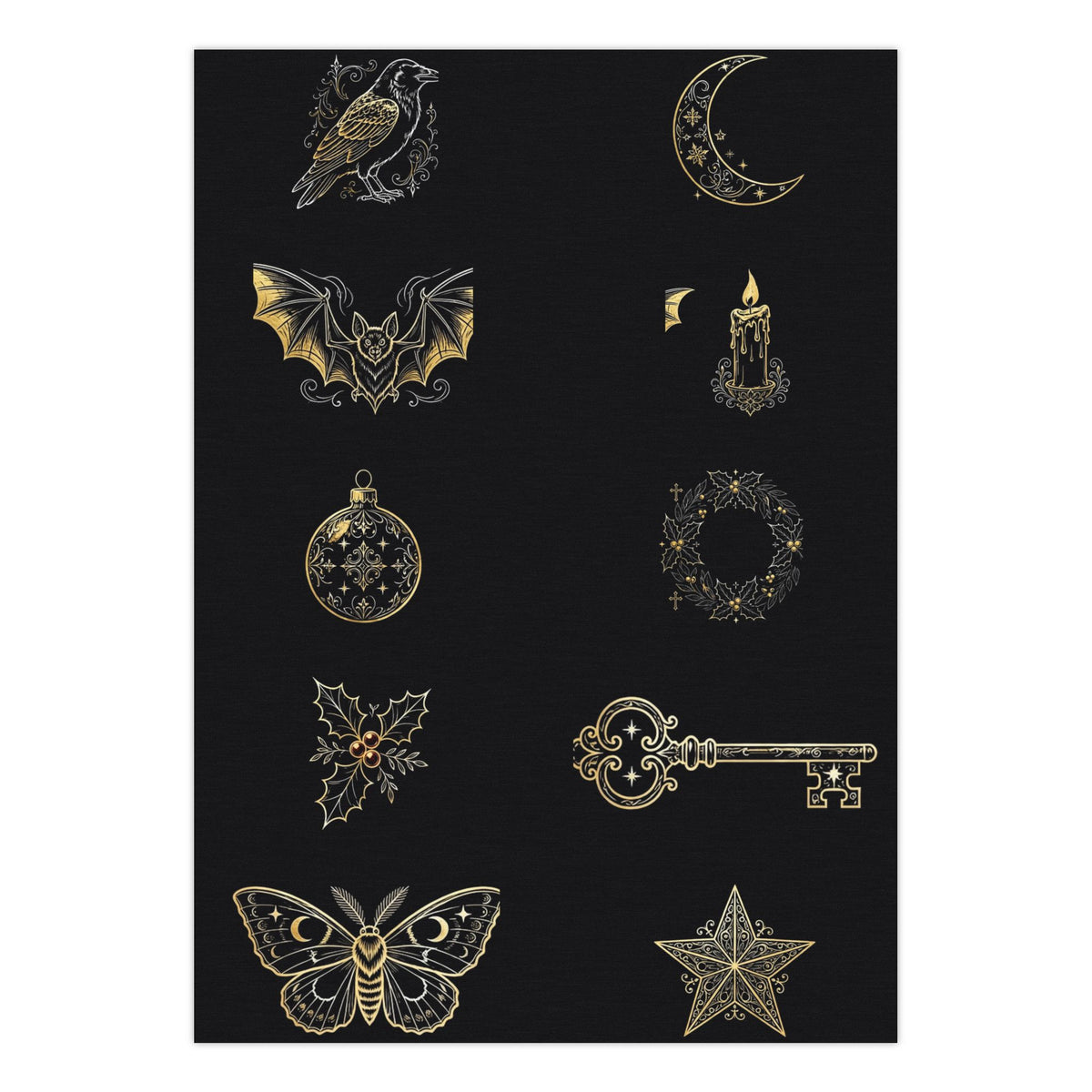 Gothmas Sticker Sheet — Gold Engraving
