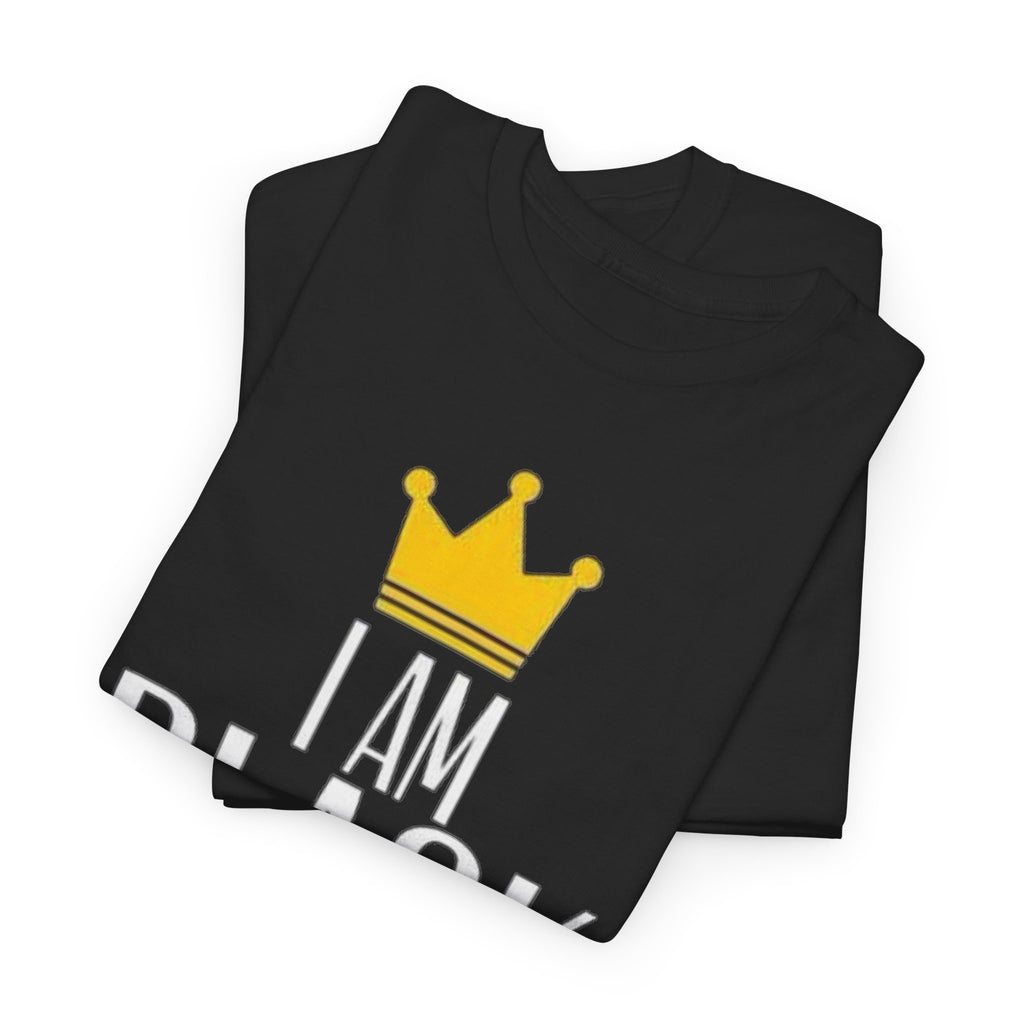 I Am Black Excellence T-Shirt — Empowerment Tee with Crown Graphic