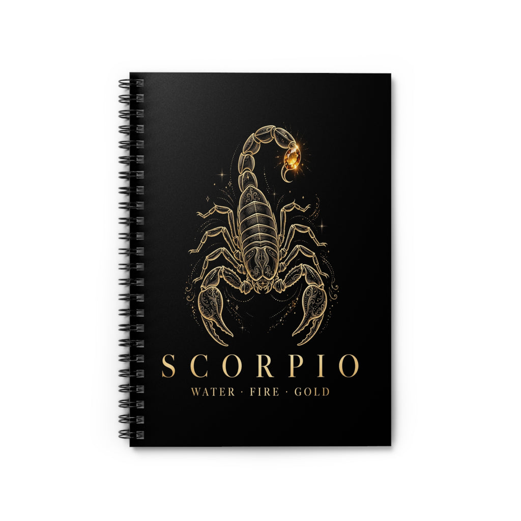Scorpio Topaz Luxe — Gold Scorpion Notebook