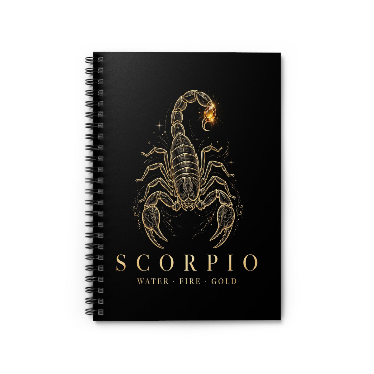 Scorpio Topaz Luxe — Gold Scorpion Notebook