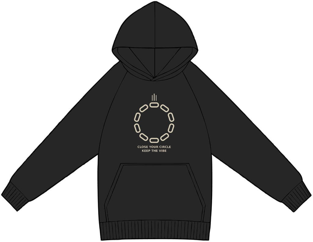Core Circle Hoodie — 'Close Your Circle Keep The Vibe' Graphic Pullover