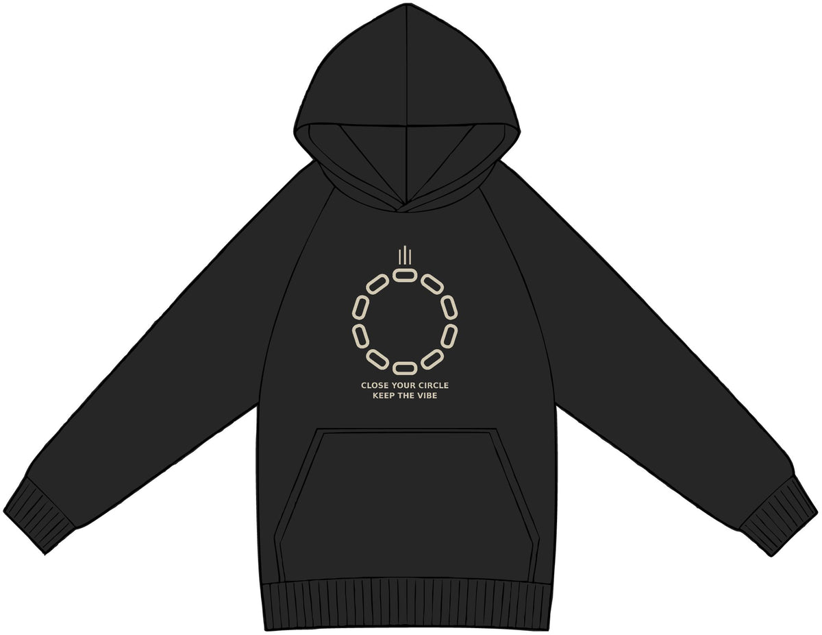 Core Circle Hoodie — 'Close Your Circle Keep The Vibe' Graphic Pullover