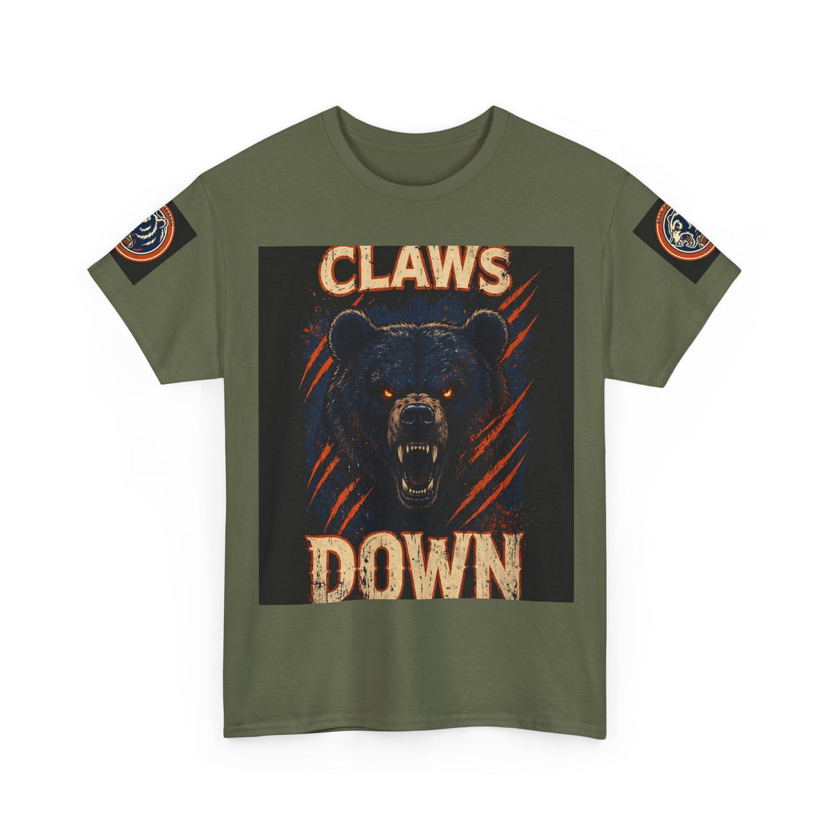 Claws Down Heavy Cotton Tee — graphic t-shirt, alternate view