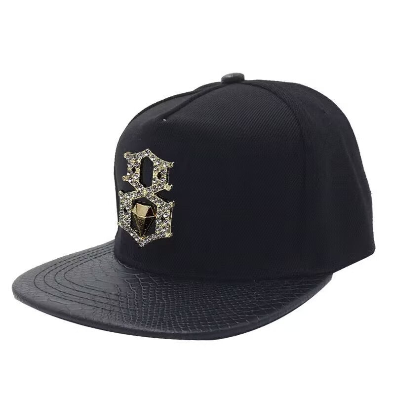 Men's PU Leather Hip-hop Baseball Cap — cap, alternate view