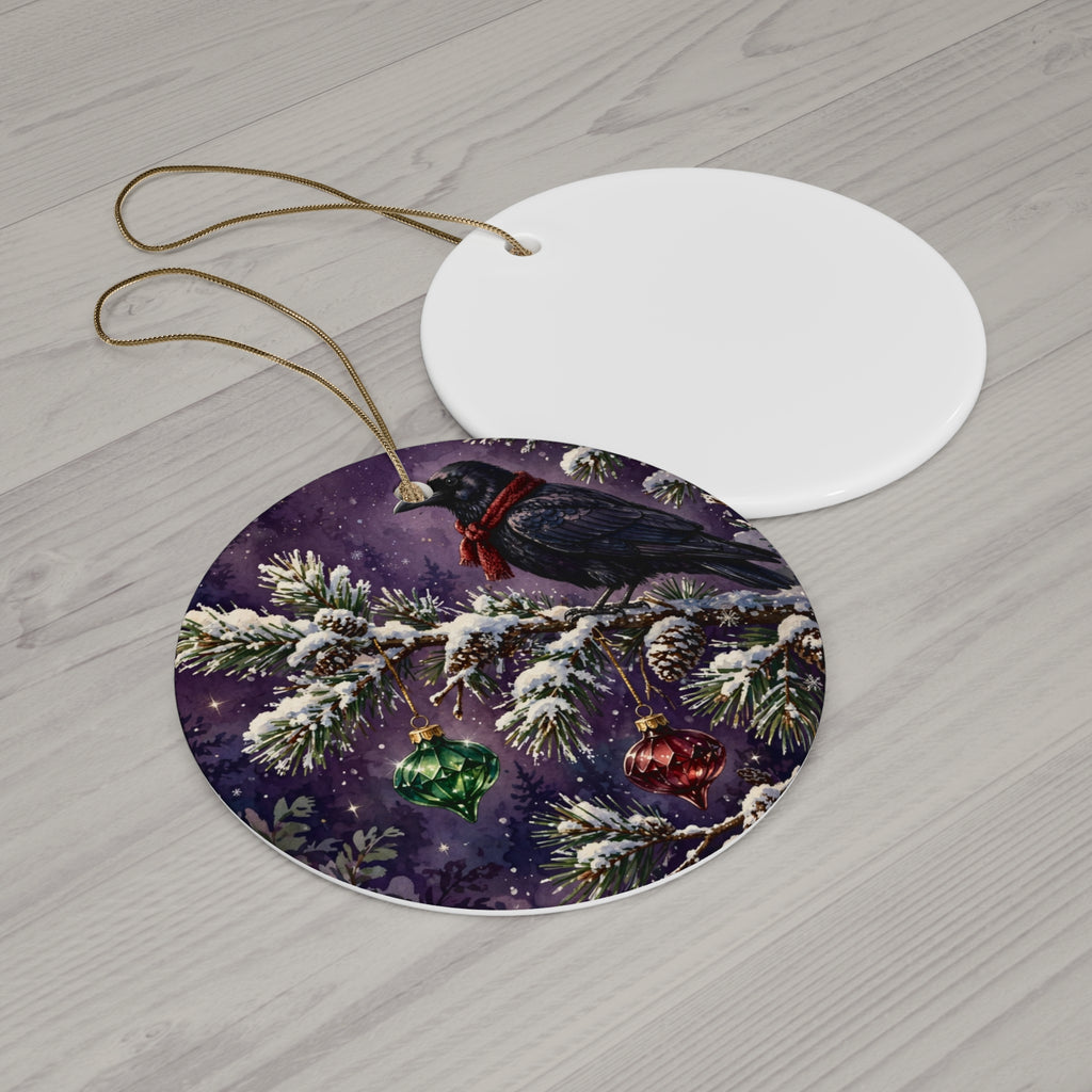 Gothmas Crow in the Snow Ornament — Storybook