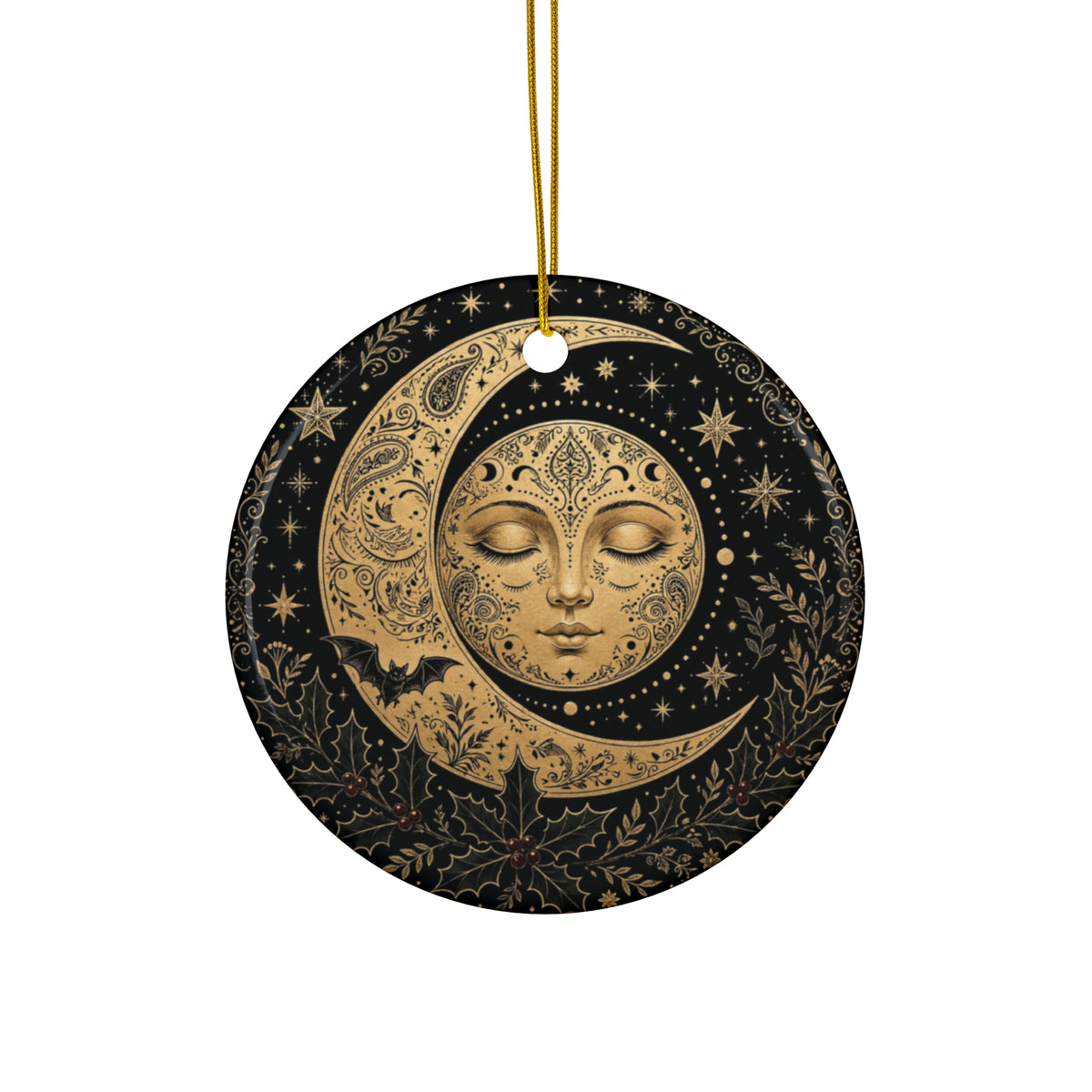 Gothmas Celestial Moon Ornament — Gold Engraving