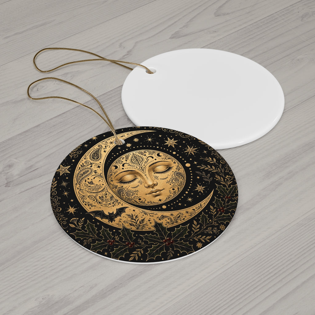 Gothmas Celestial Moon Ornament — Gold Engraving