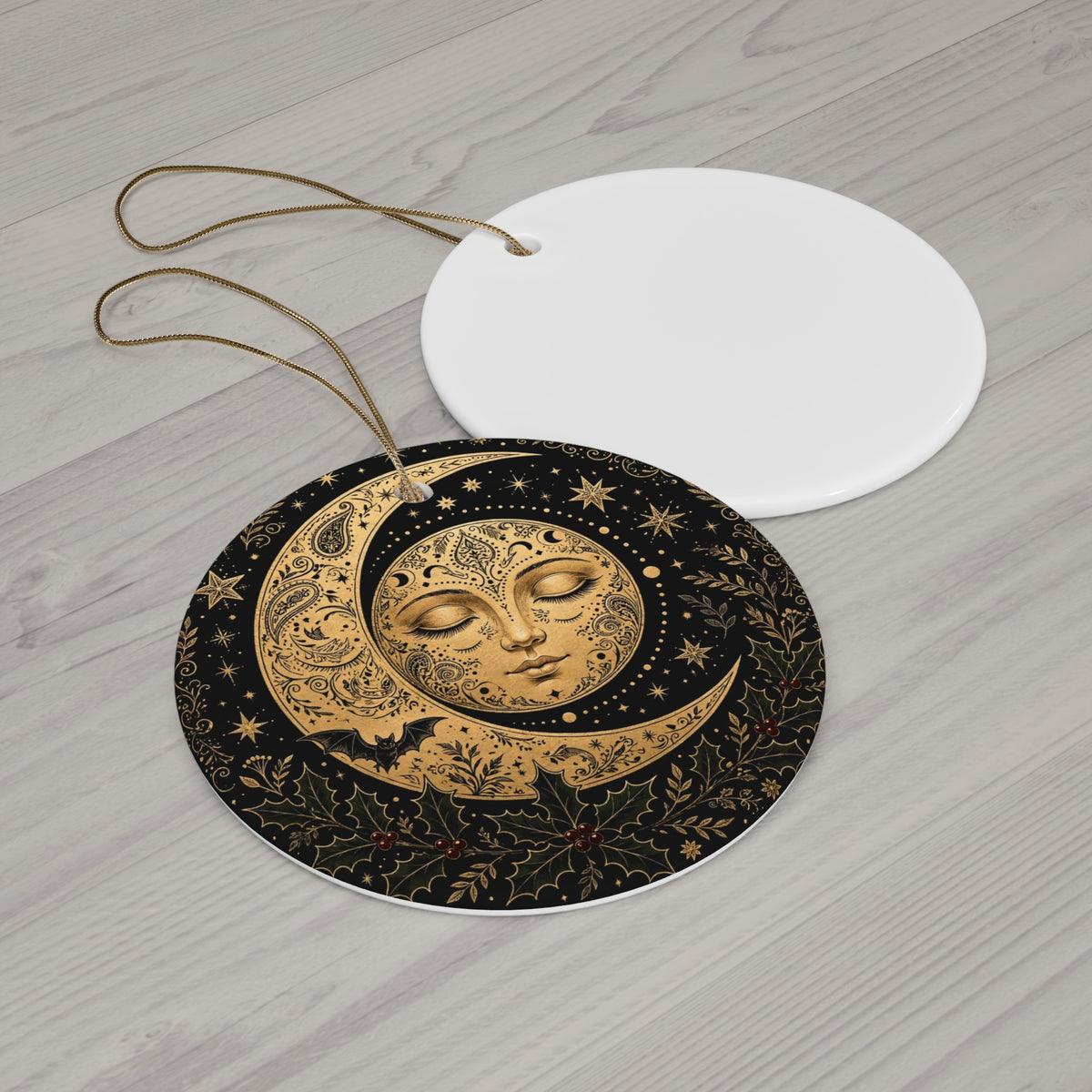 Gothmas Celestial Moon Ornament — Gold Engraving