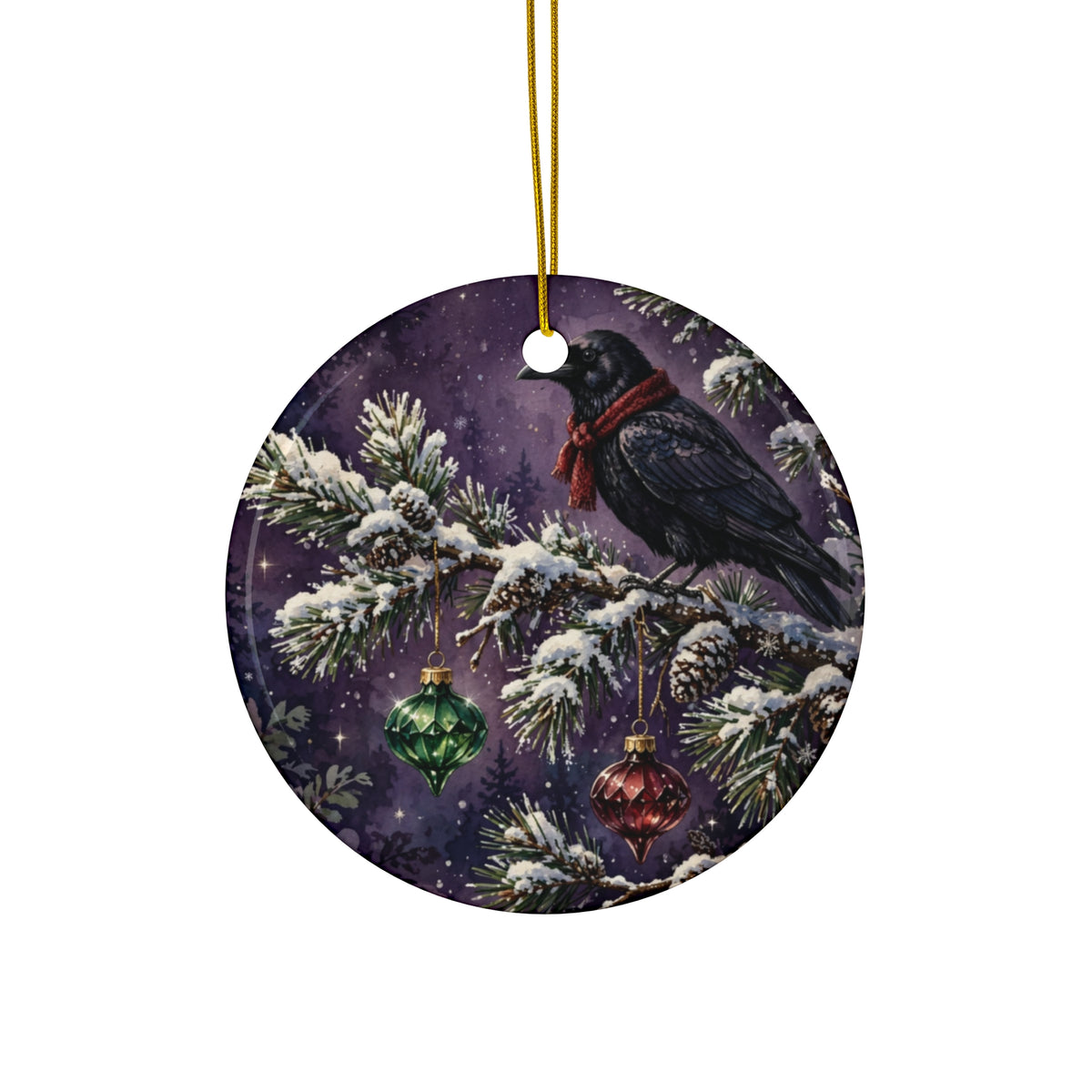 Gothmas Crow in the Snow Ornament — Storybook