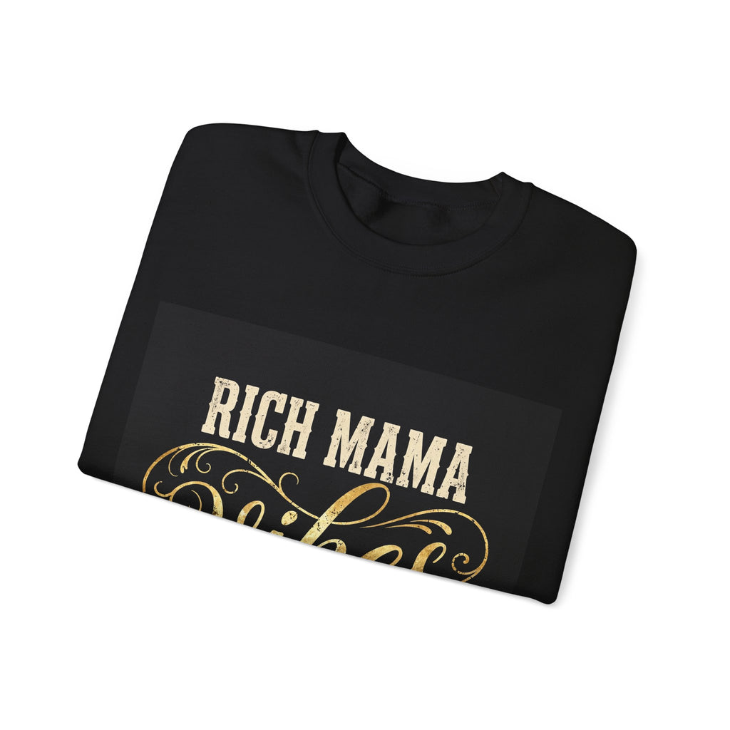Rich Mama Vibes — Gold Foil Crewneck Sweatshirt