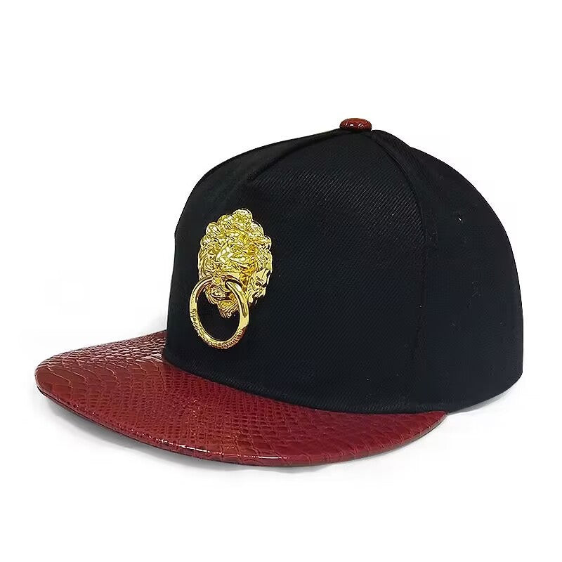 Men's PU Leather Hip-hop Baseball Cap — cap, alternate view
