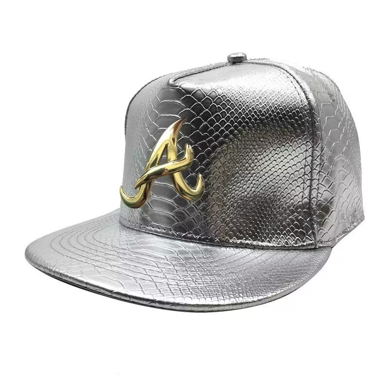 Men's PU Leather Hip-hop Baseball Cap — cap, alternate view
