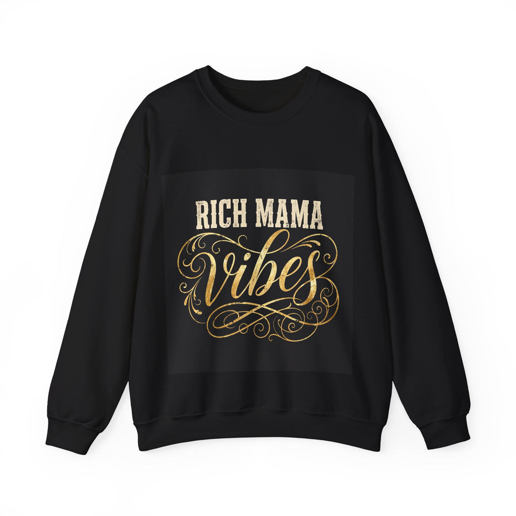 Rich Mama Vibes — Gold Foil Crewneck Sweatshirt